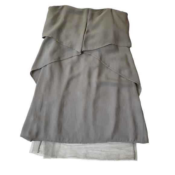 BCBG Maxazria Runway Gray Fei Fei Tube Mini Dress Women's Size 0 | 34-4 - Picture 2 of 8